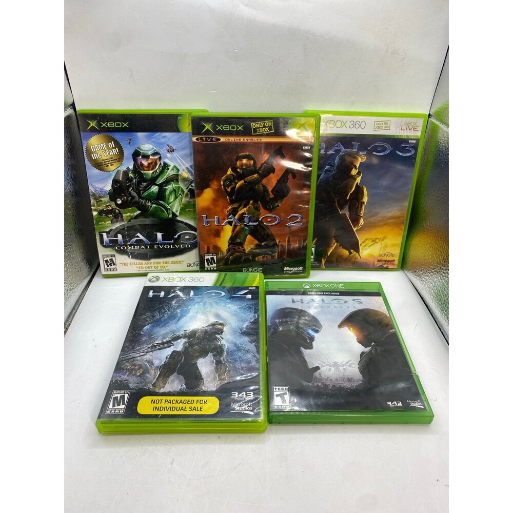 Halo 1 Through 5 Collection OG Xbox 360 5 Game Bundle Halo 1,2,3,4,5 Tested